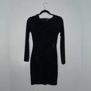 Size 3 Windsor Black Rhinestone Mini Dress
